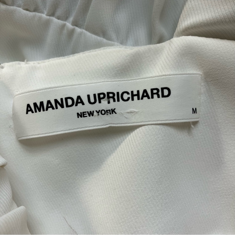 Amanda Uprichard Tiered Nicolia Mini Babydoll Dress in Ivory White size Medium - Picture 6 of 11